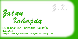 zalan kohajda business card